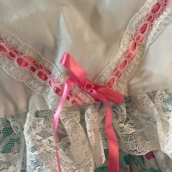 Vintage Pink and White Casual Dress - Picture 2 of 5